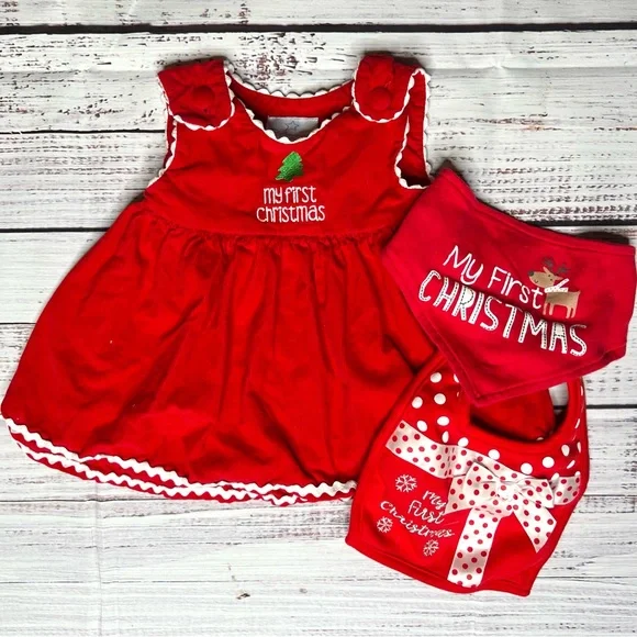 white christmas dresses My First Christmas | Personalized Bundle